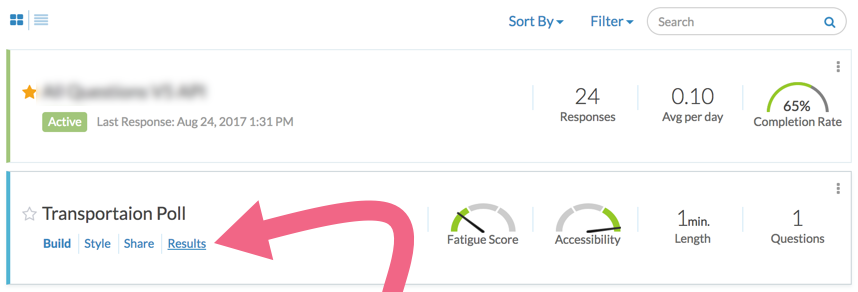 How to access poll results in Alchemer.