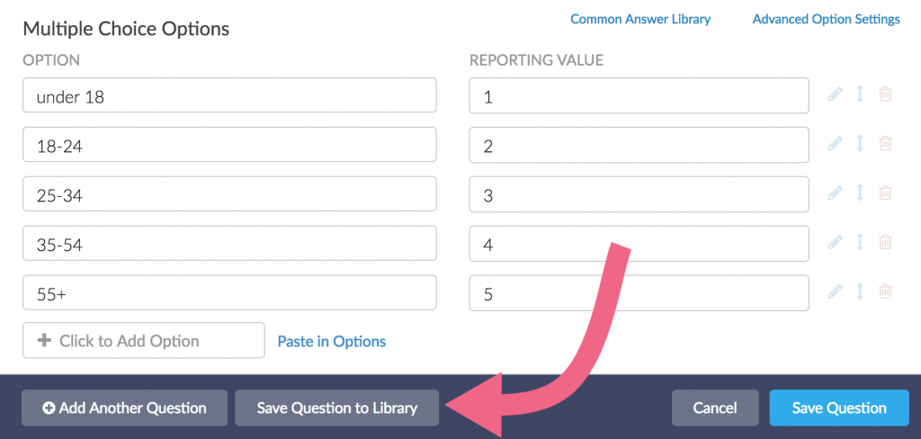 Alchemer Features: How to save a question to your Alchemer Question Library