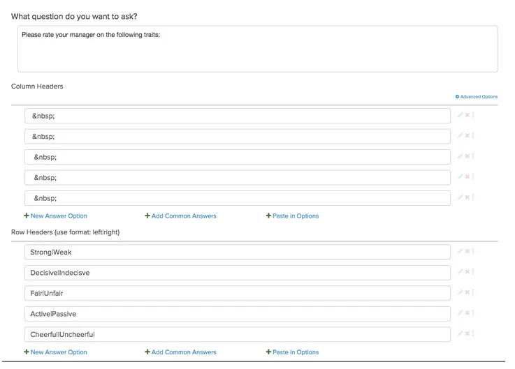 Setting Up Semantic Differential Questions in Alchemer