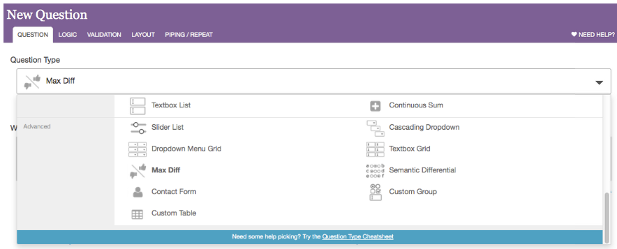 Alchemer: Using MaxDiff to Find Out What Respondents REALLY Think - Setting up MaxDiff questions