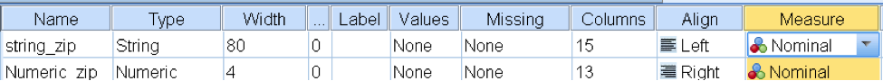 spss variables example 2