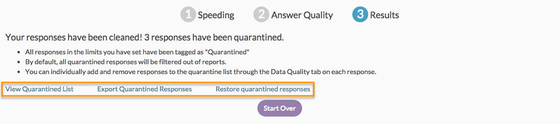 Alchemer Data Cleansing View Quarantined Responses 